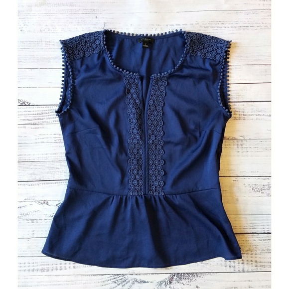 Ann Taylor Tops - Ann Taylor Peplum Embellished Blouse